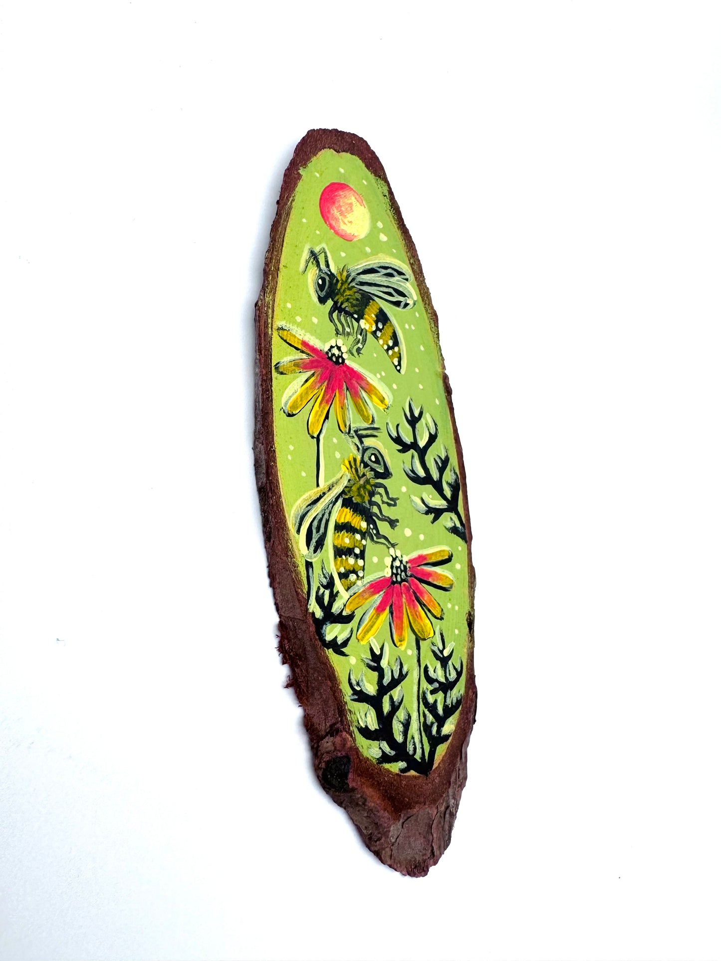 Hand-painted mini wood slice MAGNET / Kézzel festett mini fakorong mágnes