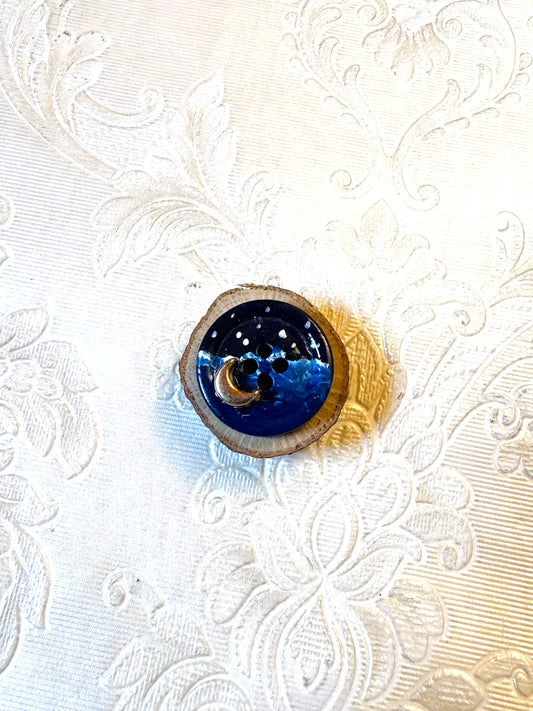 Hand-painted mini wood & button MAGNET / Kézzel festett mini fakorong & gomb MÁGNES