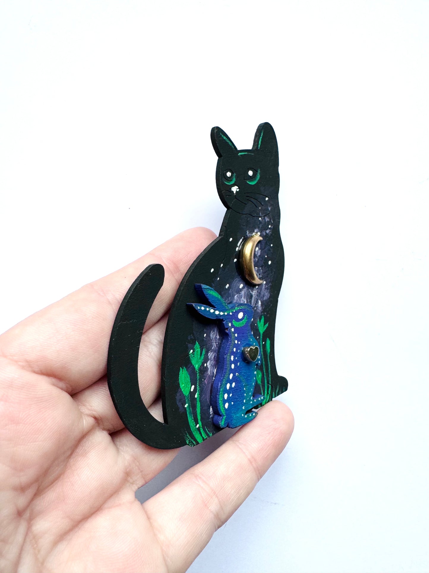 Hand-painted cat MAGNET / Kézzel festett macska mágnes
