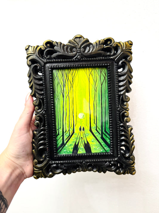 Mini framed art print in an ornate frame / Mini keretezett művészi nyomat díszes keretben