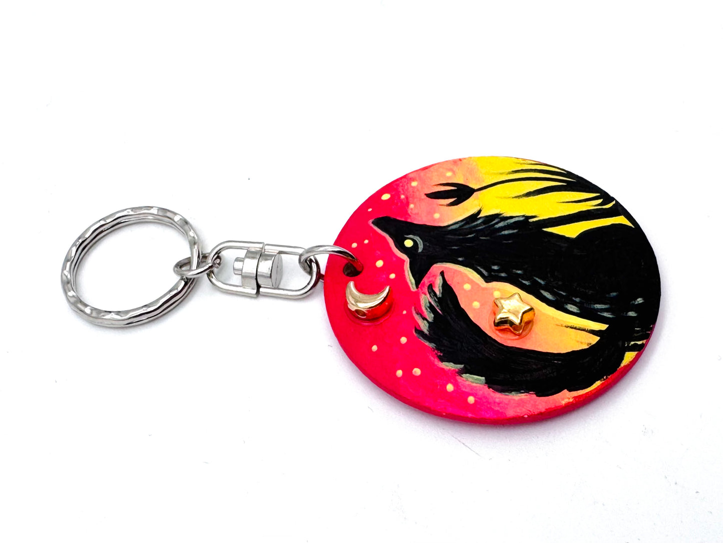 Round wooden keychain (larger size) / Kerek fa kulcstartó (nagyobb méret)