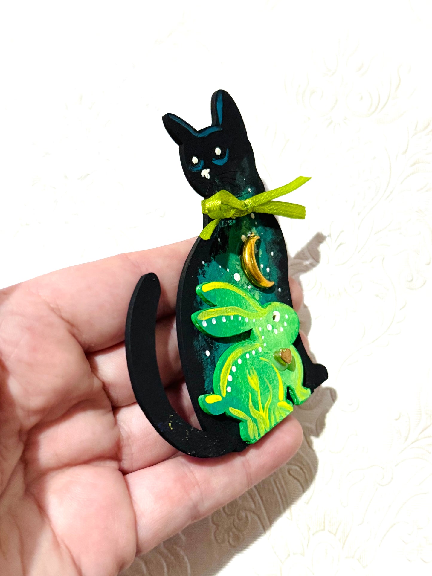 Hand-painted cat MAGNET / Kézzel festett macska mágnes