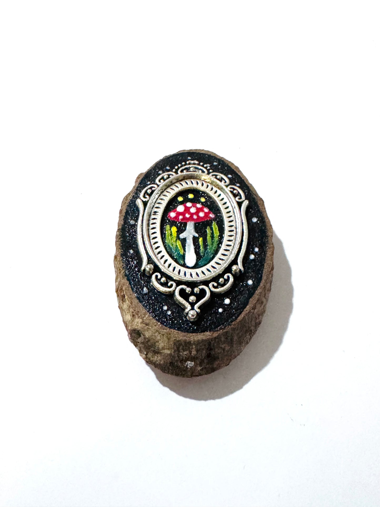 Hand-painted mini wood & steel MAGNET / Kézzel festett mini fa & fém MÁGNES