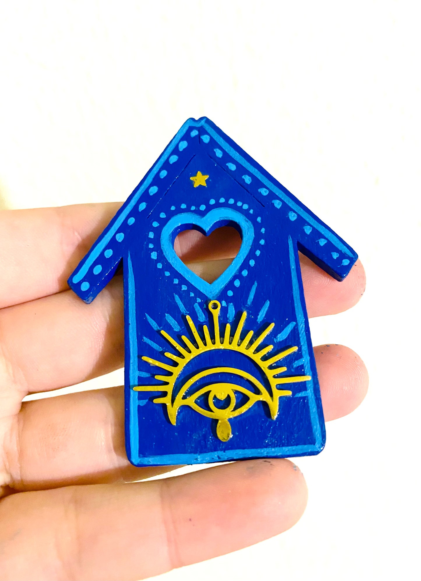 Hand-painted tiny house magnet / Kézzel festett házikó mágnes
