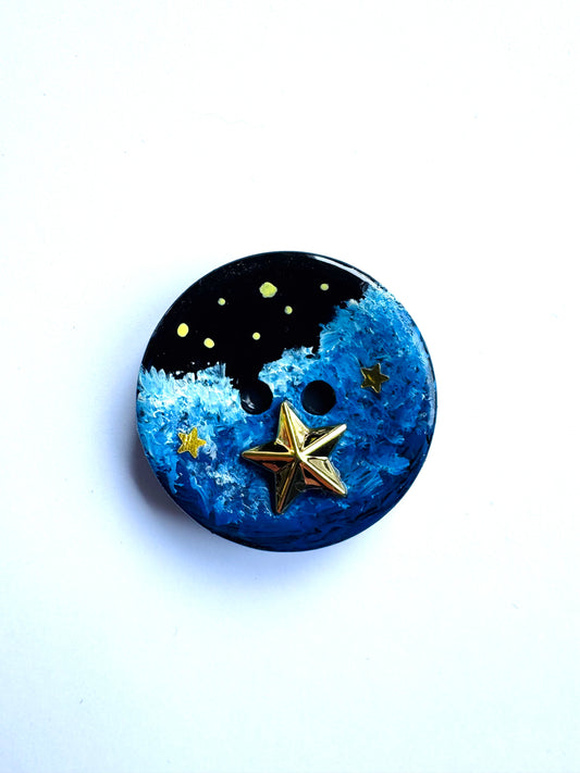 Hand-painted button MAGNET / Kézzel festett gomb MÁGNES