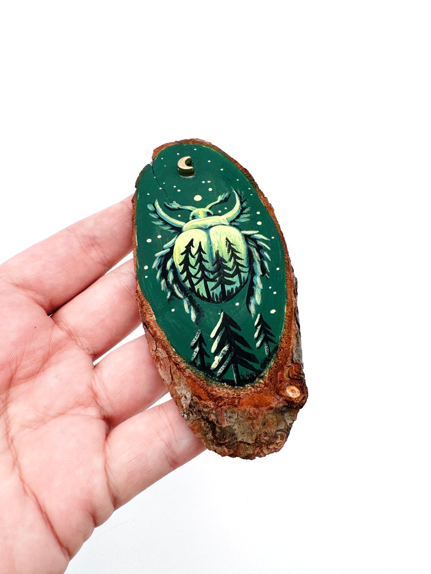 Hand-painted mini wood slice MAGNET / Kézzel festett mini fakorong mágnes