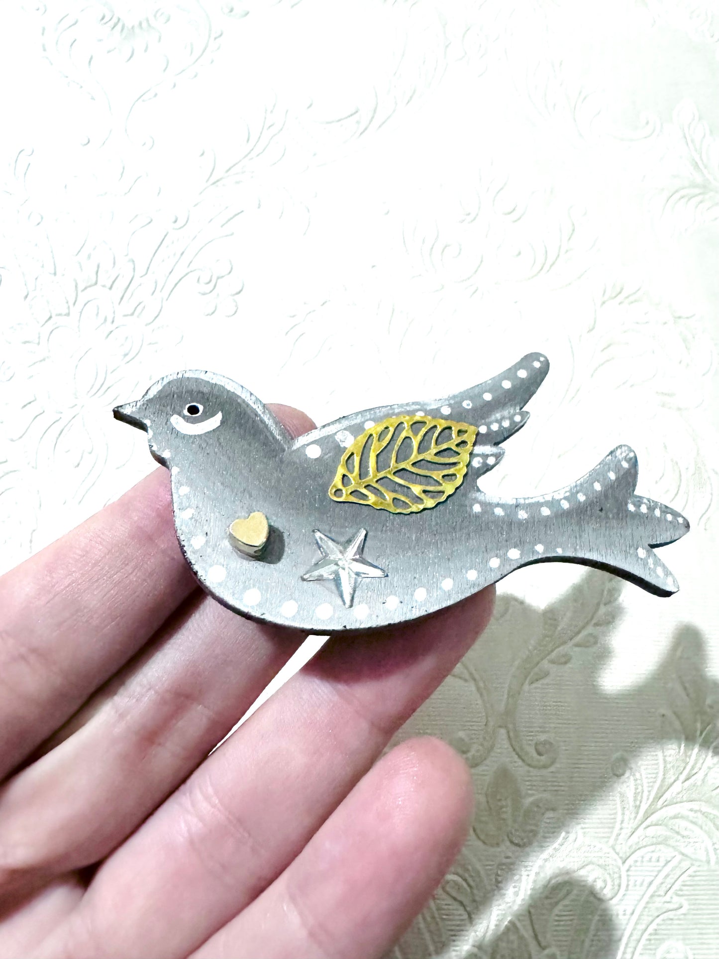 Hand-painted small bird MAGNET / Kézzel festett kismadár mágnes