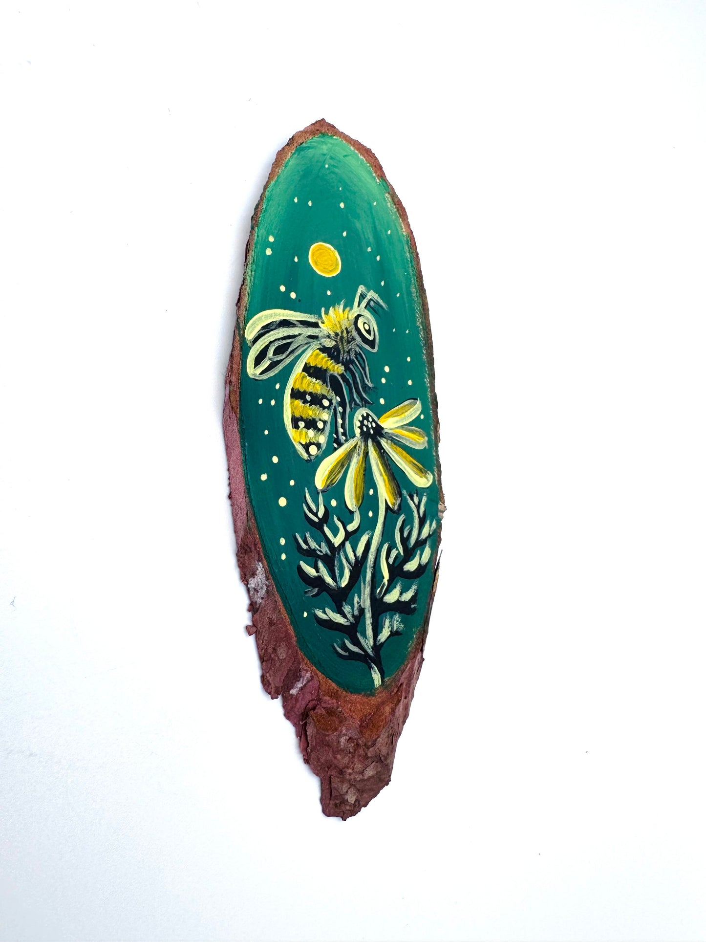 Hand-painted mini wood slice MAGNET / Kézzel festett mini fakorong mágnes