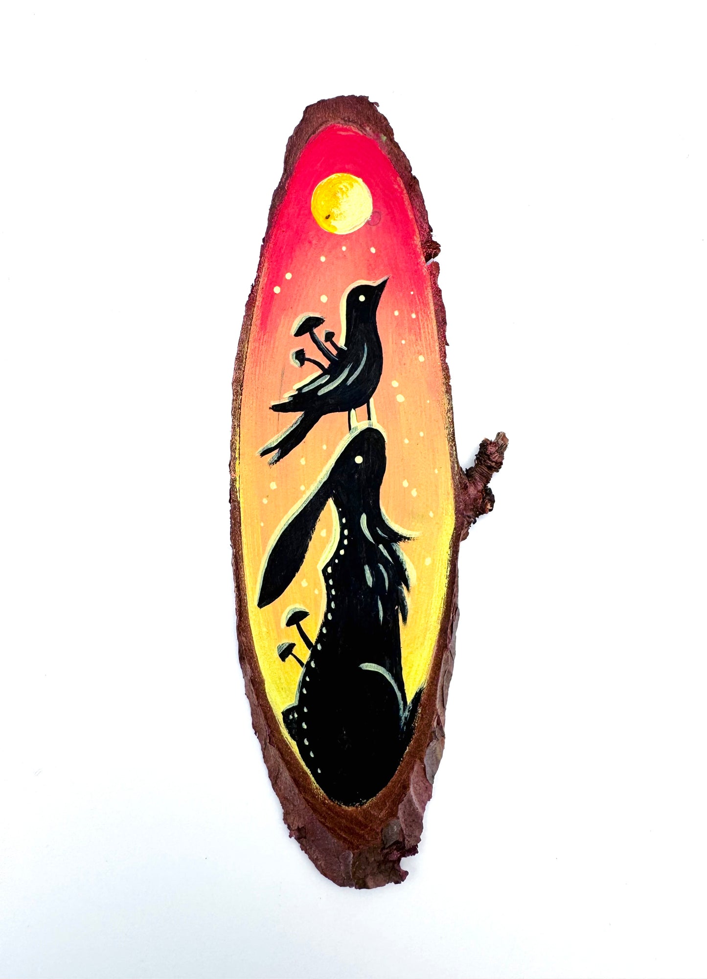 Hand-painted mini wood slice MAGNET / Kézzel festett mini fakorong mágnes