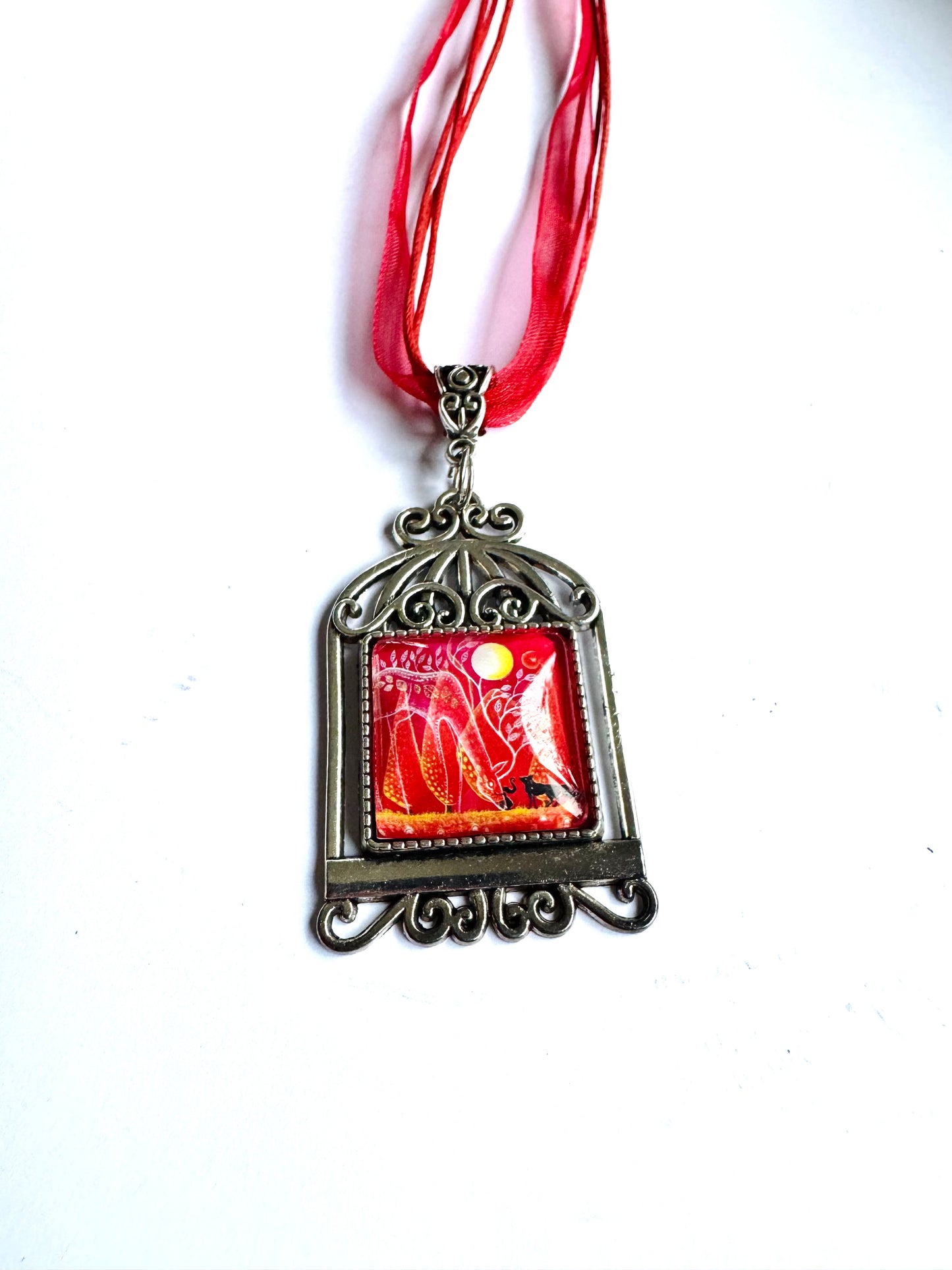 “Bird cage” pendant / “Kalitka” medál egyedi grafikával