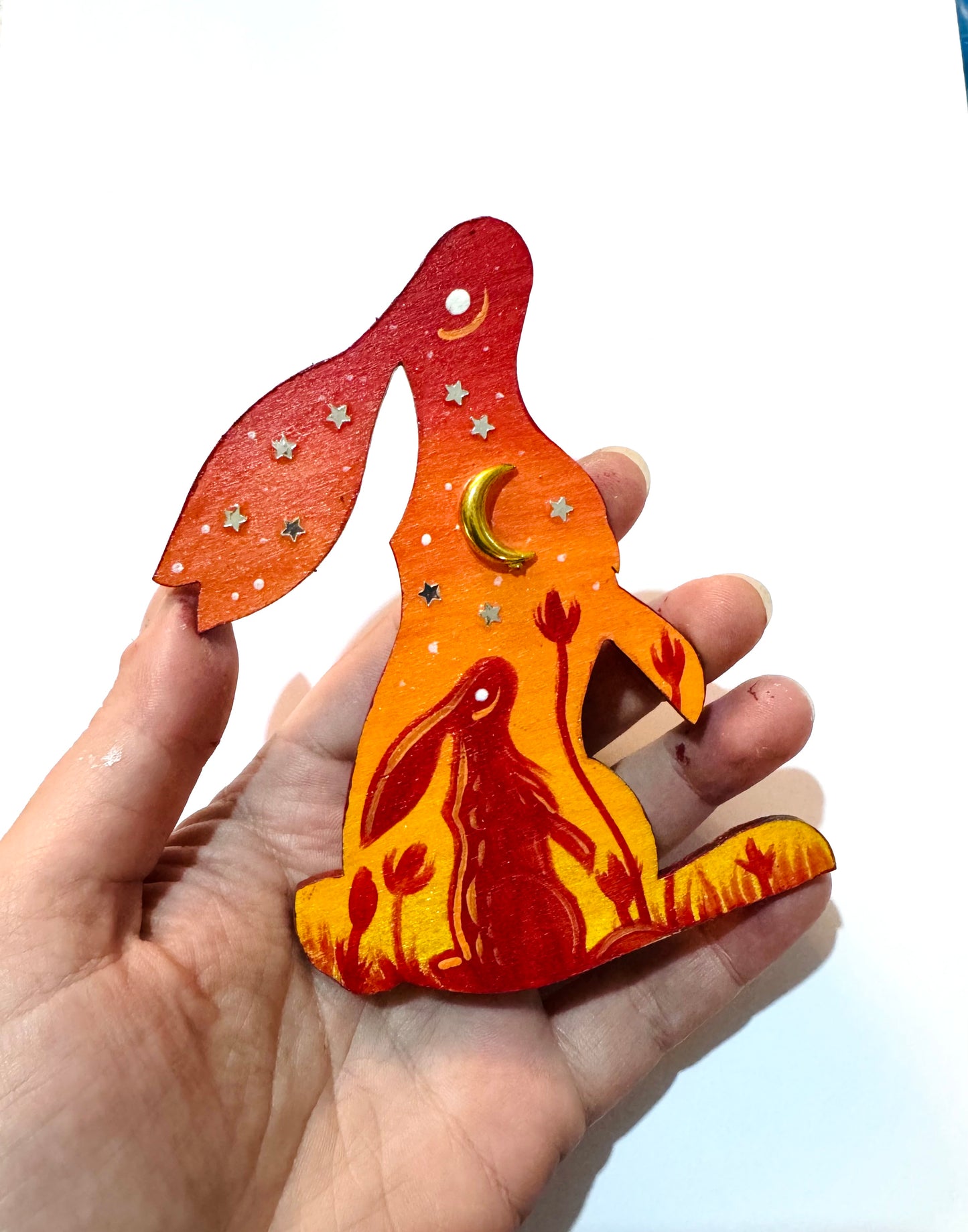 Hand-painted EYCIIR rabbit MAGNET / Kézzel festett EYCIIR nyuszi mágnes