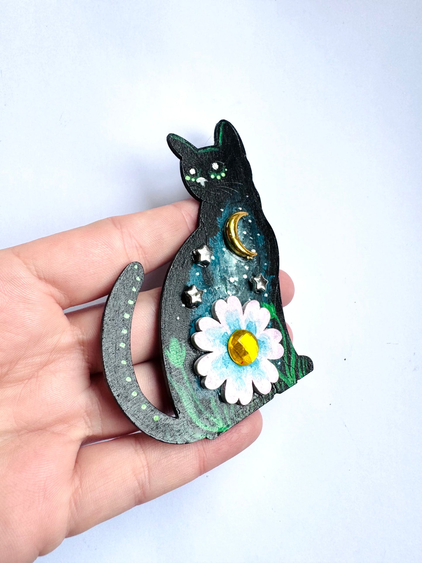 Hand-painted cat MAGNET / Kézzel festett macska mágnes
