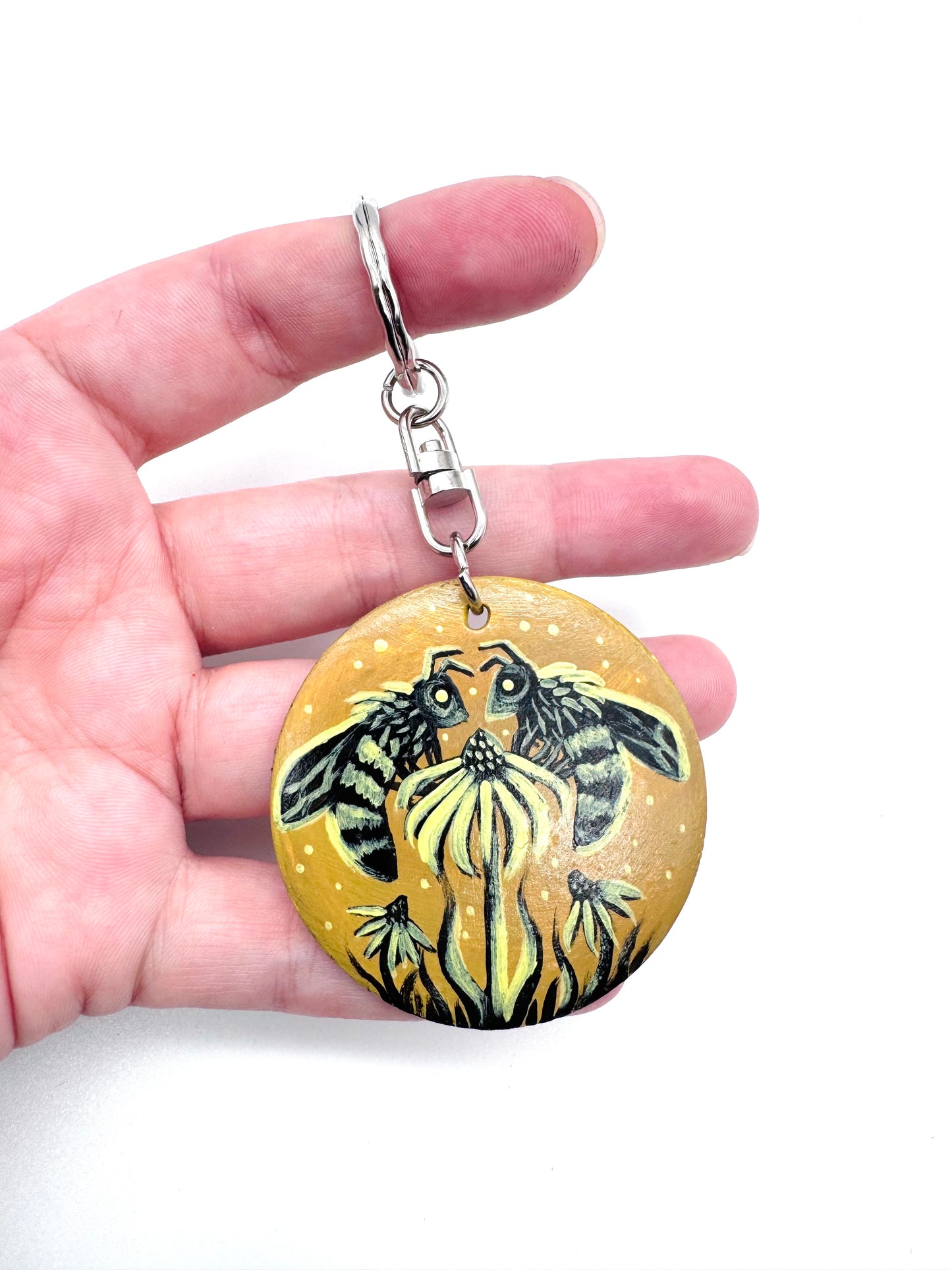 Round wooden keychain (larger size) / Kerek fa kulcstartó (nagyobb méret)