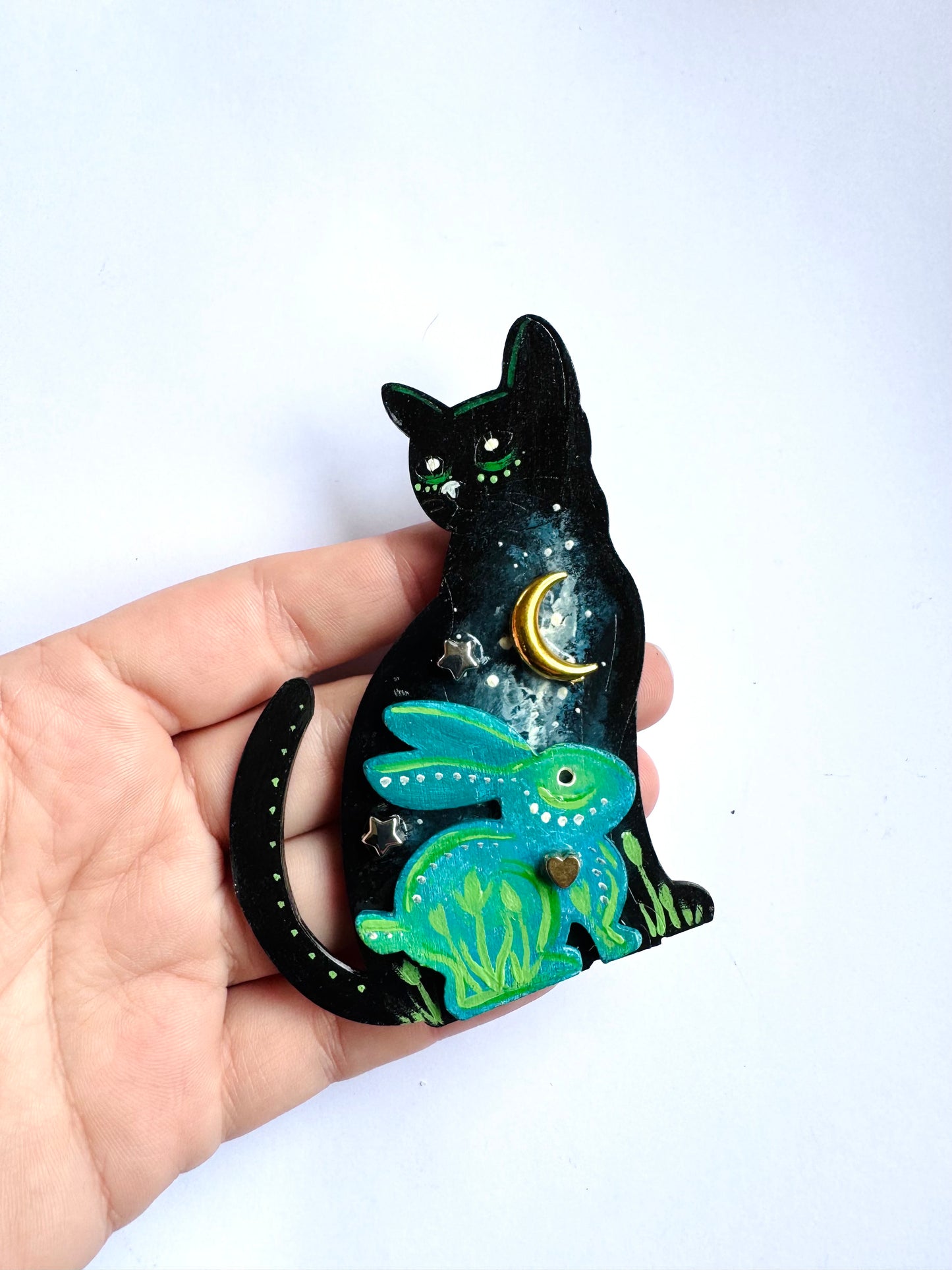 Hand-painted cat MAGNET / Kézzel festett macska mágnes