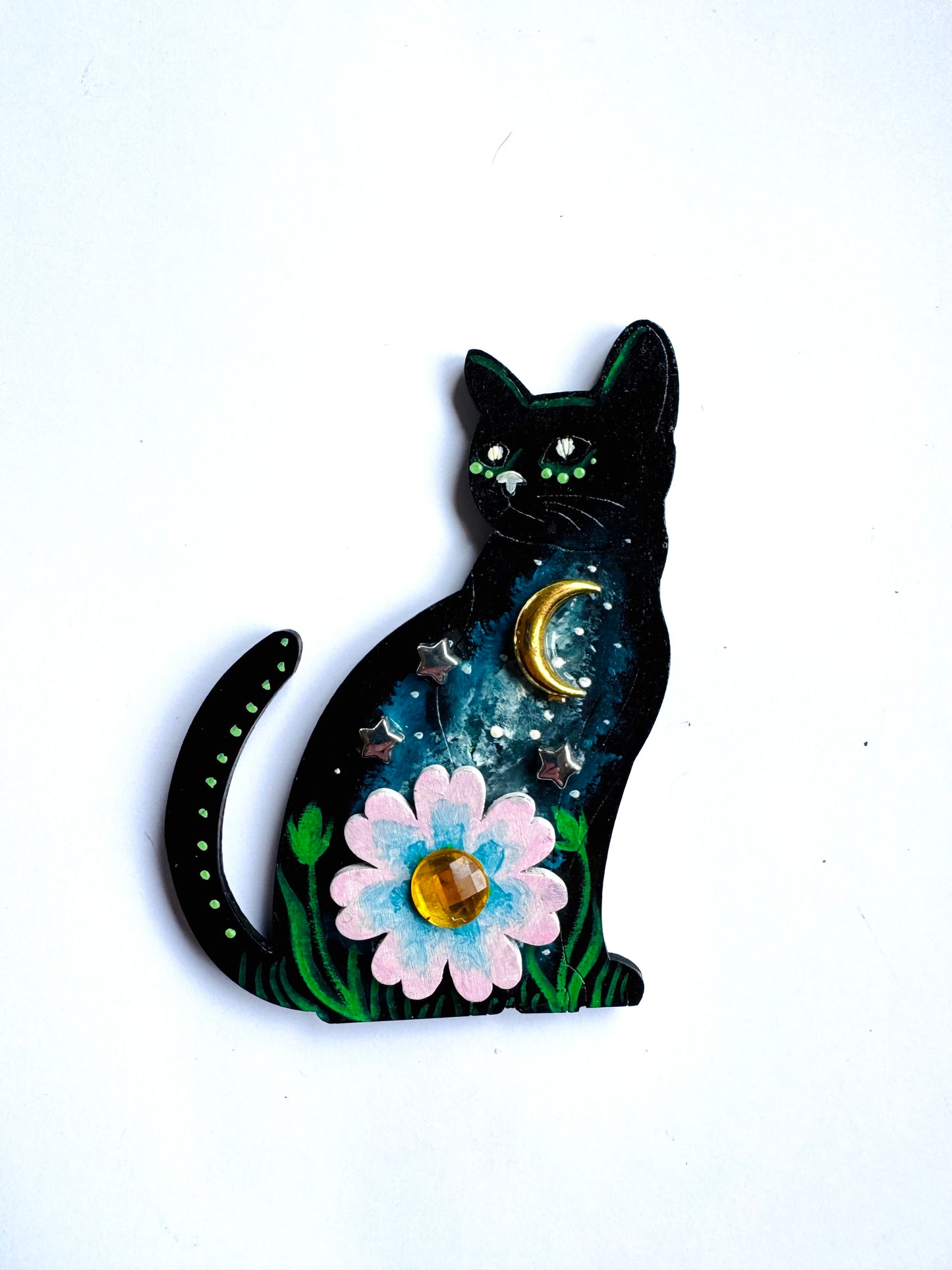 Hand-painted cat MAGNET / Kézzel festett macska mágnes