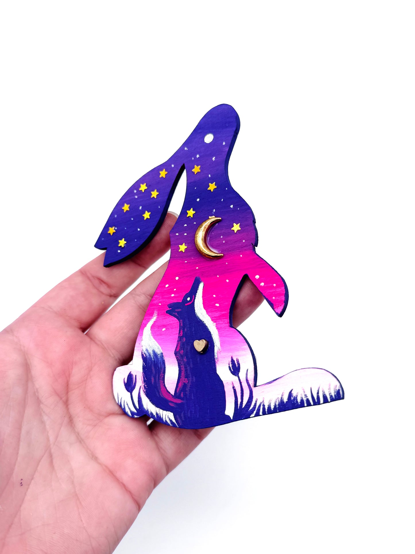 Hand-painted EYCIIR rabbit MAGNET / Kézzel festett EYCIIR nyuszi mágnes