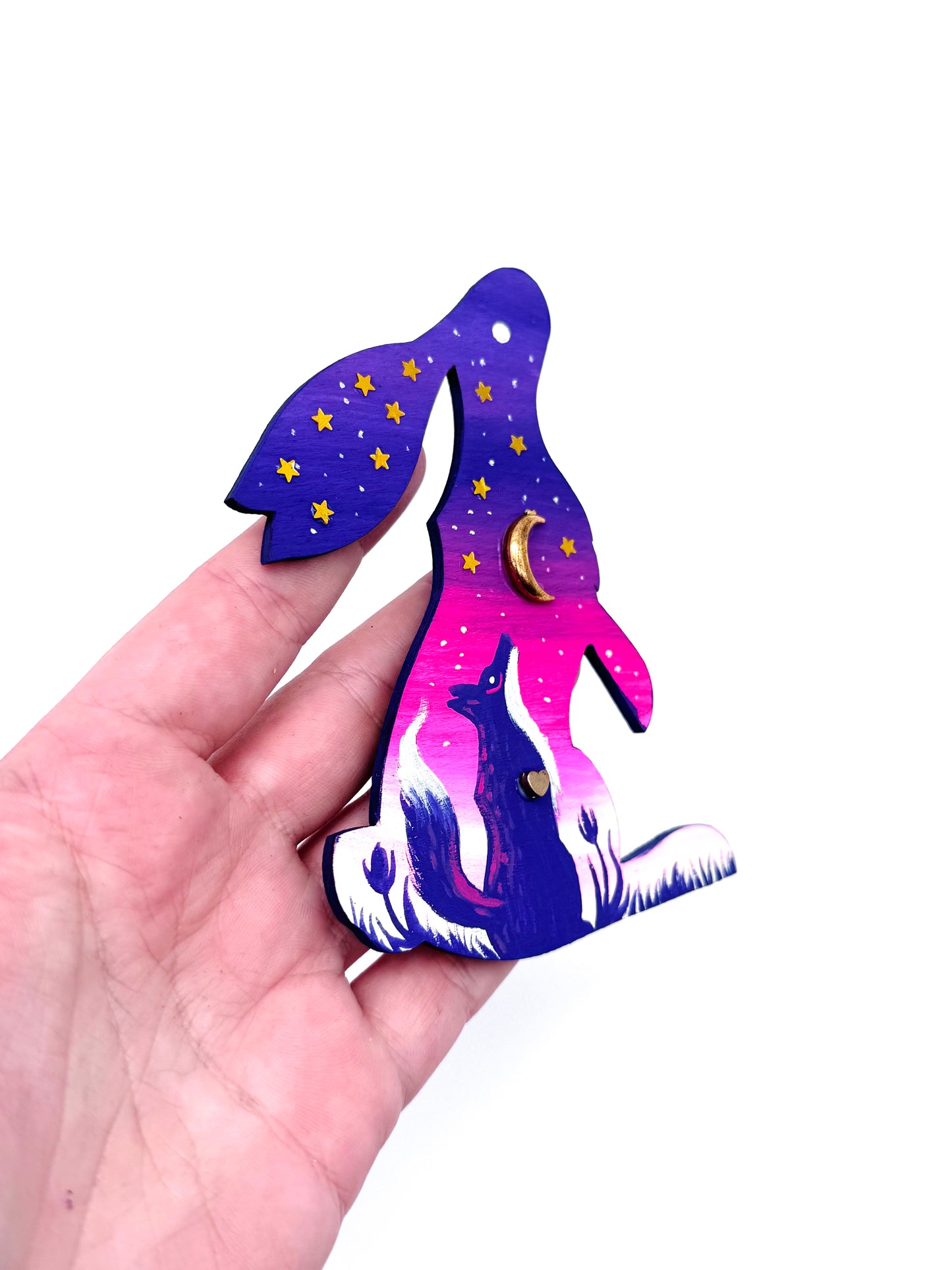 Hand-painted EYCIIR rabbit MAGNET / Kézzel festett EYCIIR nyuszi mágnes