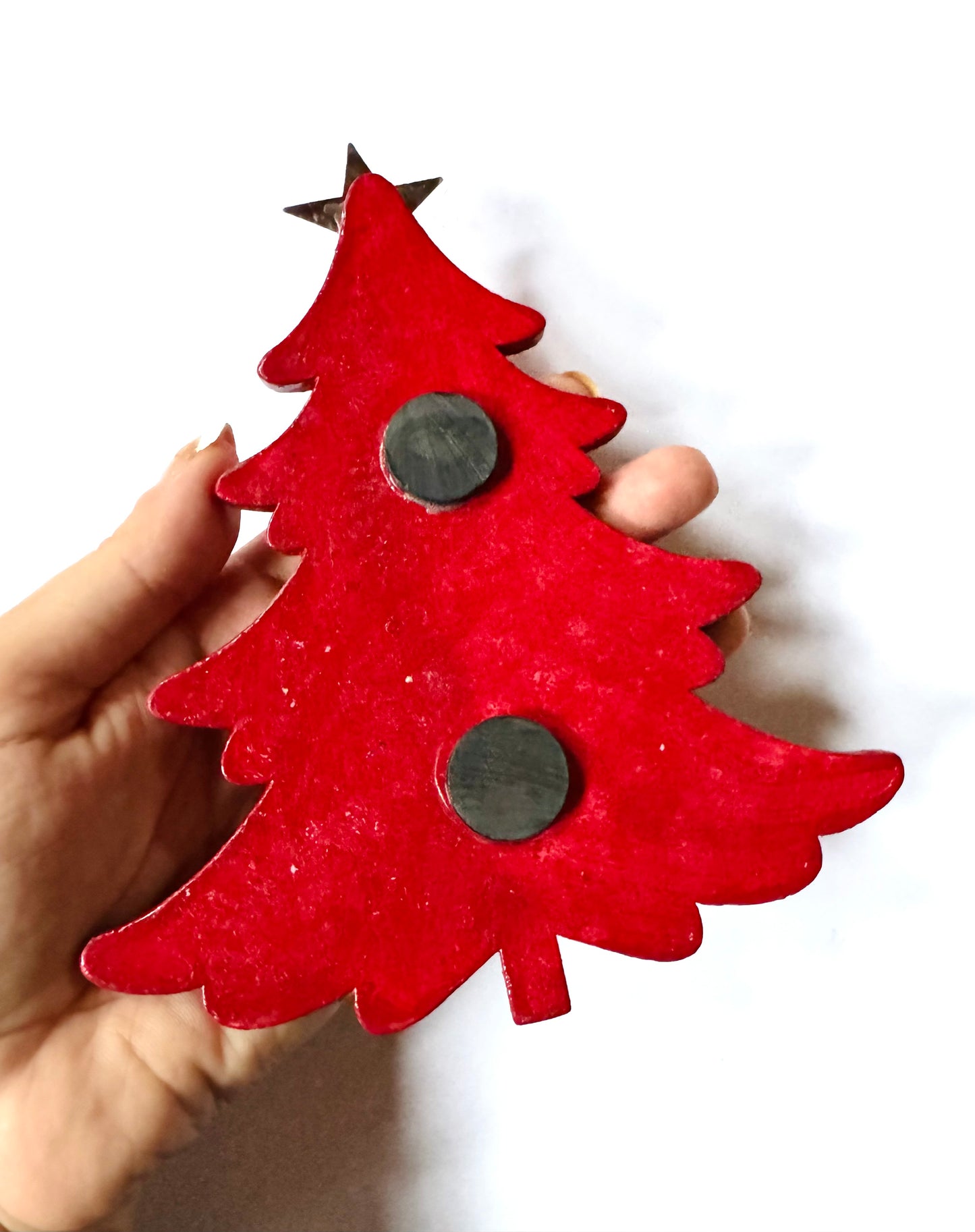 Hand-painted Christmas tree magnet / Kézzel festett karácsonyfa mágnes