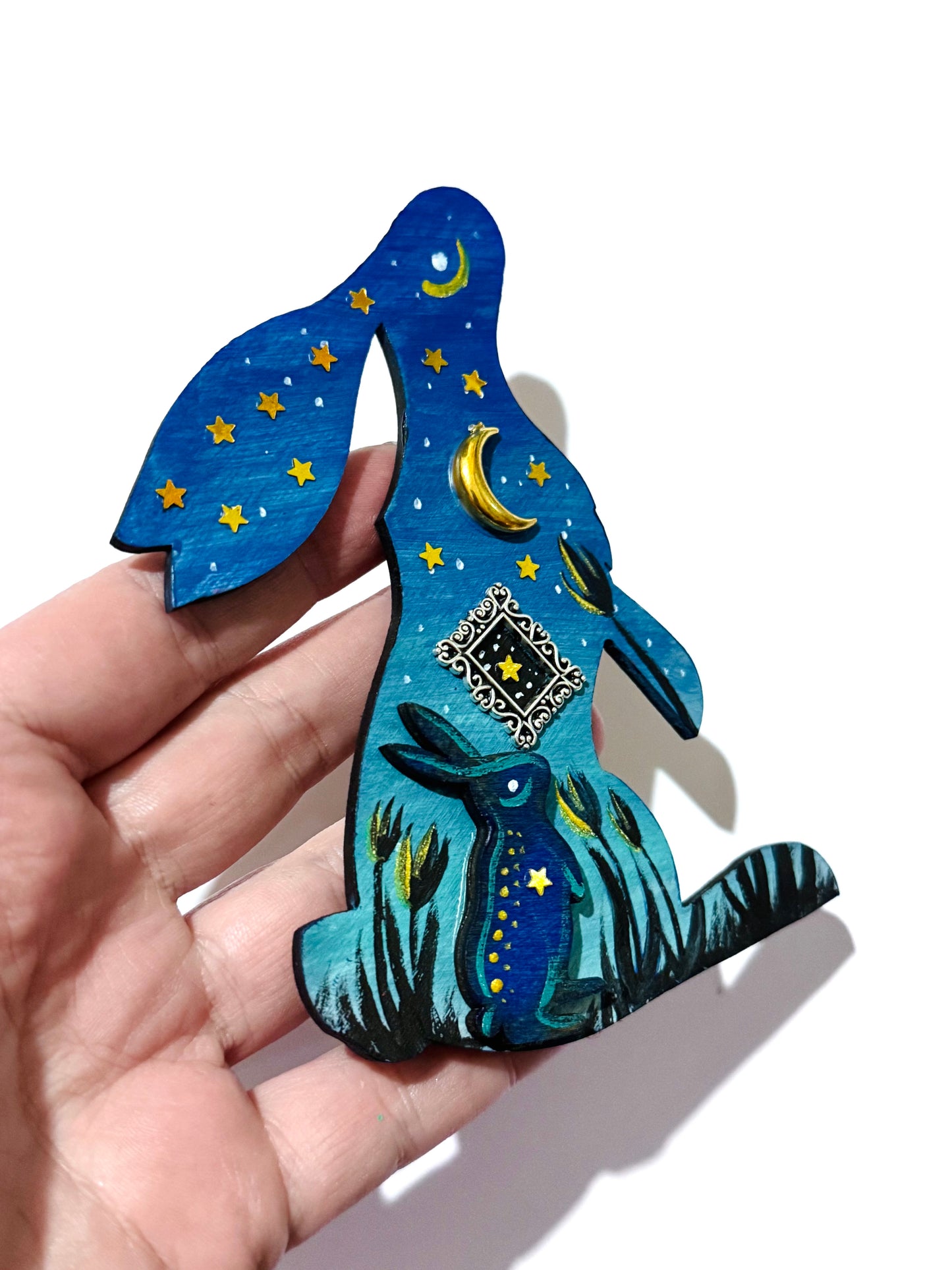 Hand-painted EYCIIR rabbit MAGNET / Kézzel festett EYCIIR nyuszi mágnes
