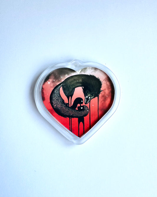 Plexi HEART magnet / SZÍV Mágnes plexi tokkal