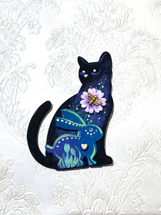 Hand-painted cat MAGNET / Kézzel festett macska mágnes