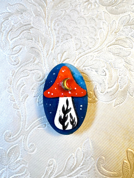 Hand-painted mini wooden MAGNET / Kézzel festett mini fakorong MÁGNES