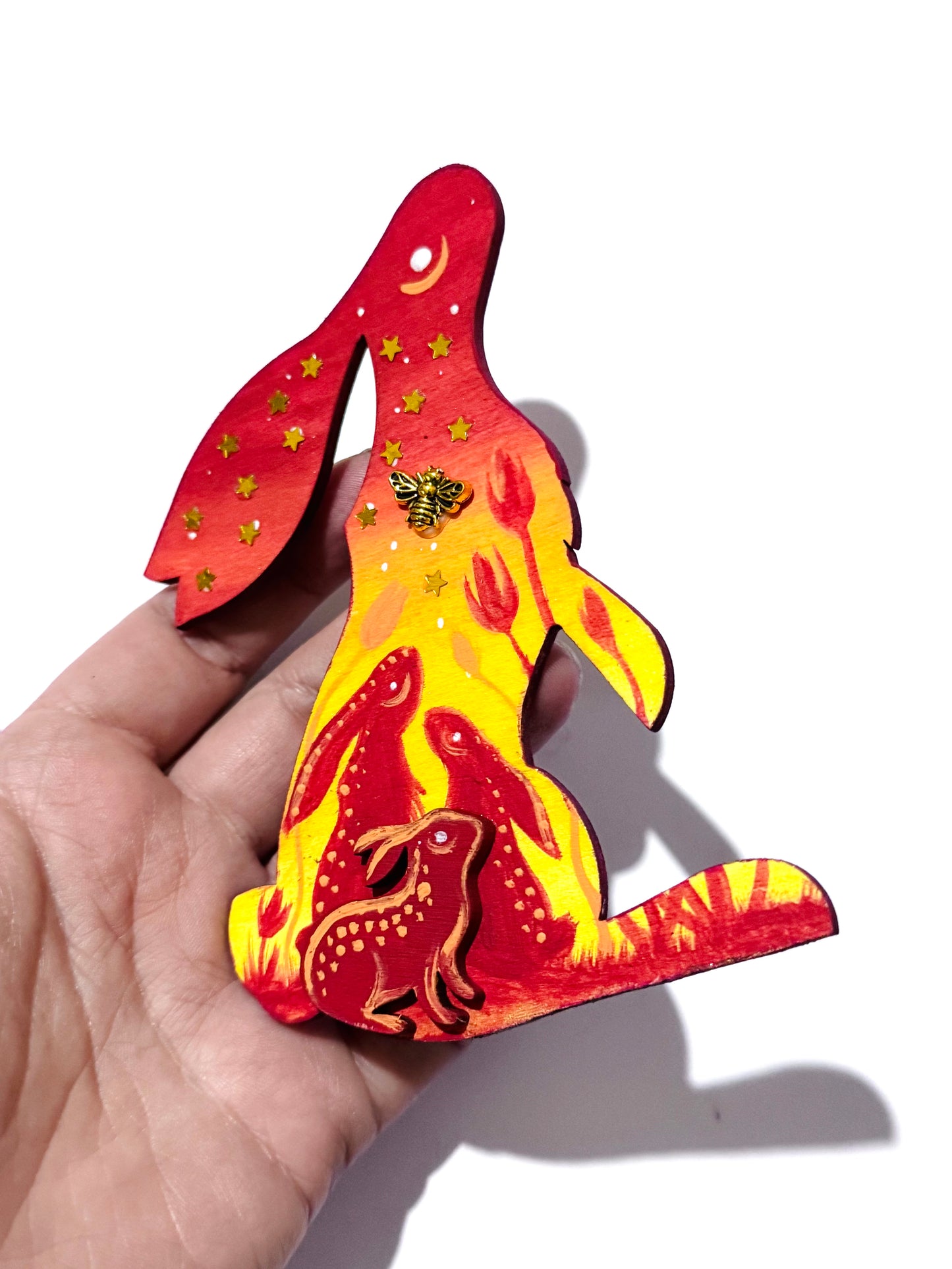 Hand-painted EYCIIR rabbit MAGNET / Kézzel festett EYCIIR nyuszi mágnes