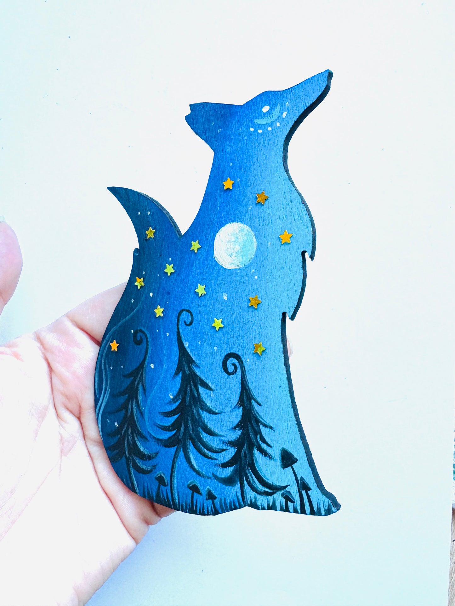 Hand-painted EYCIIR fox MAGNET / Kézzel festett EYCIIR róka mágnes