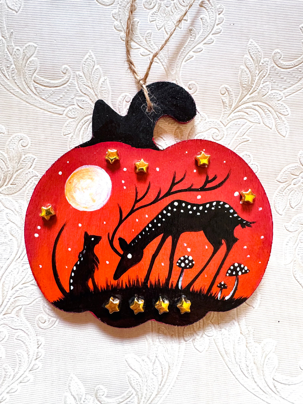 Hand-painted pumpkin MAGNET / Kézzel festett varázstök mágnes