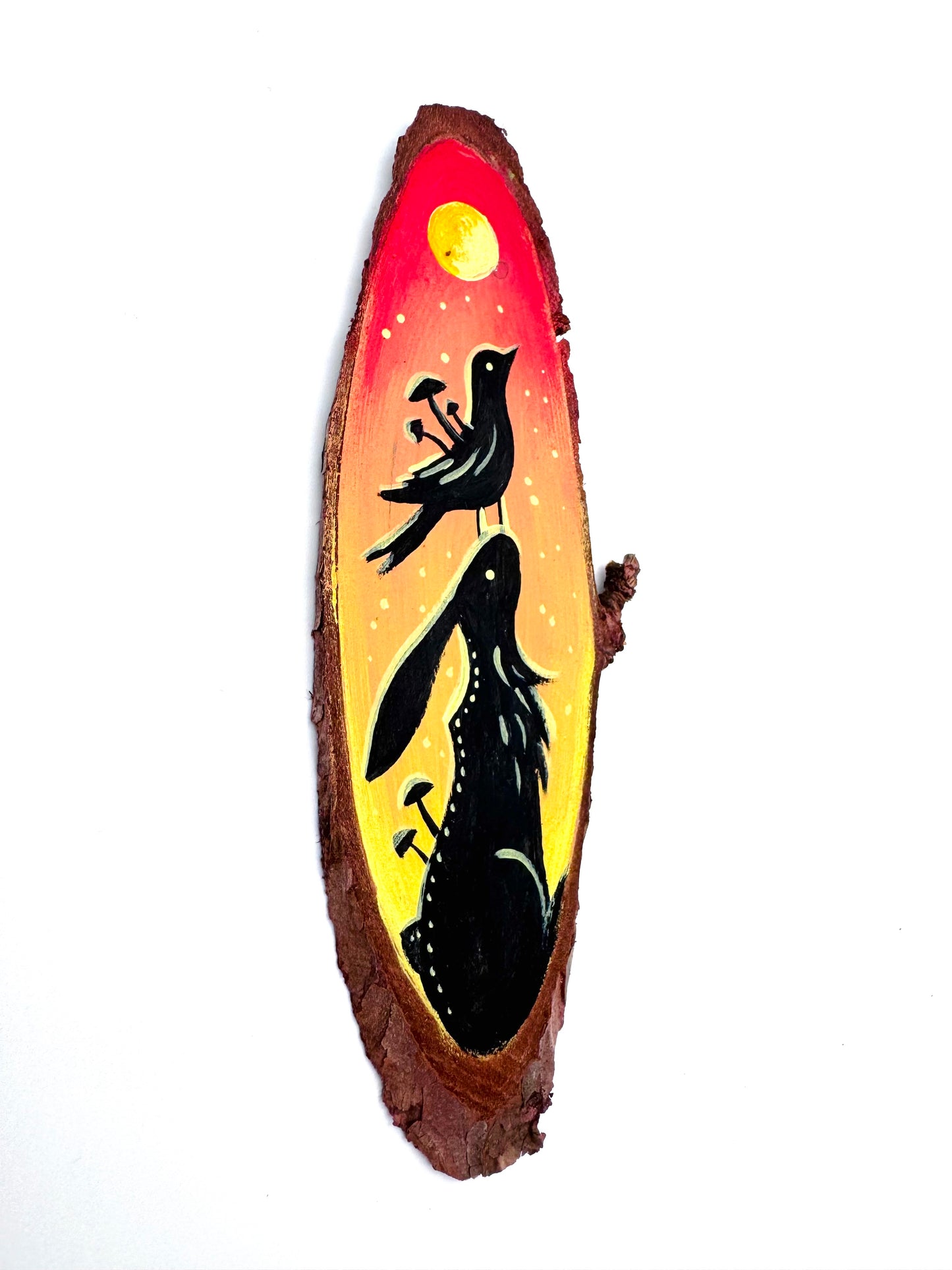Hand-painted mini wood slice MAGNET / Kézzel festett mini fakorong mágnes