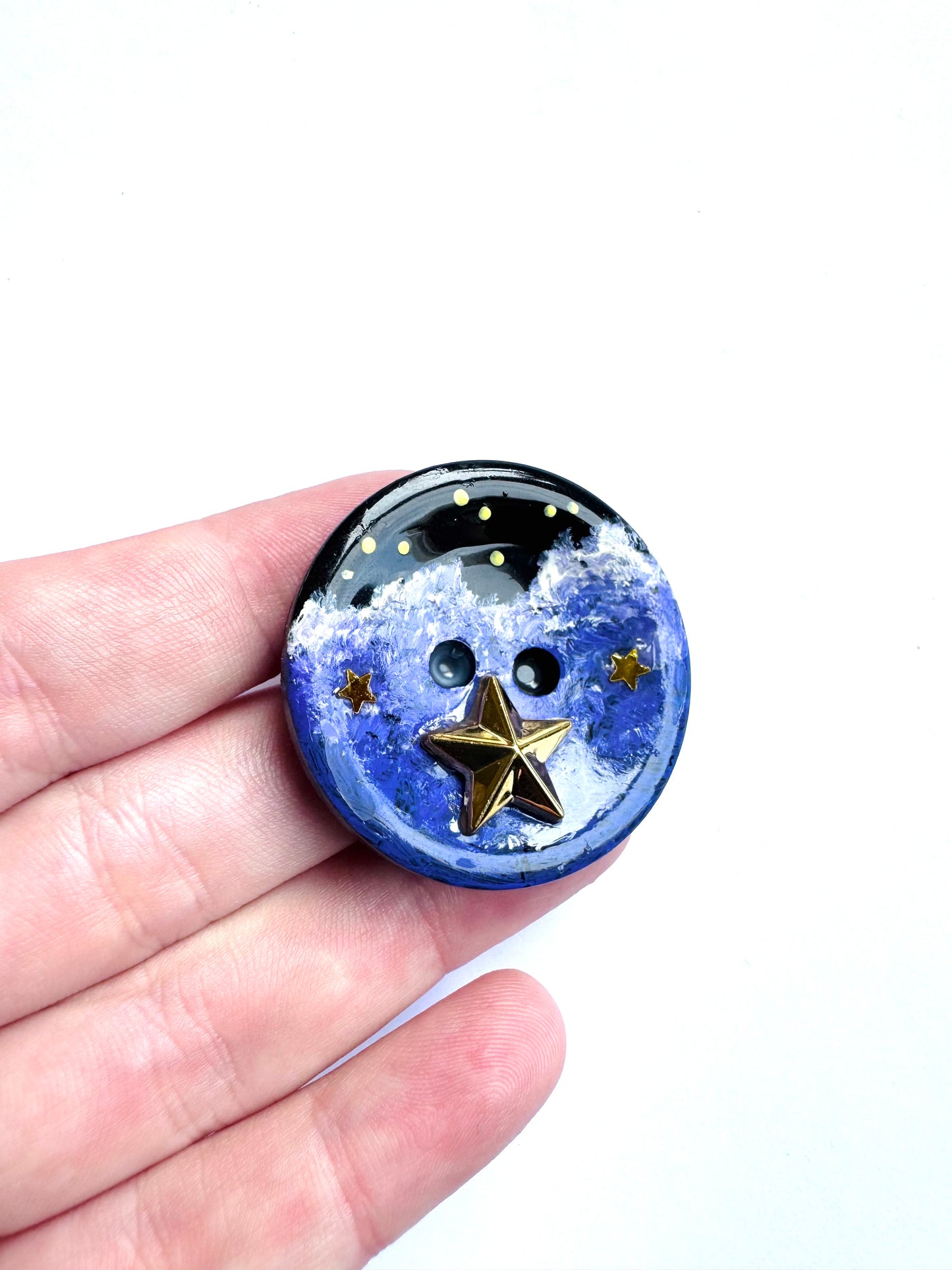 Hand-painted button MAGNET / Kézzel festett gomb MÁGNES