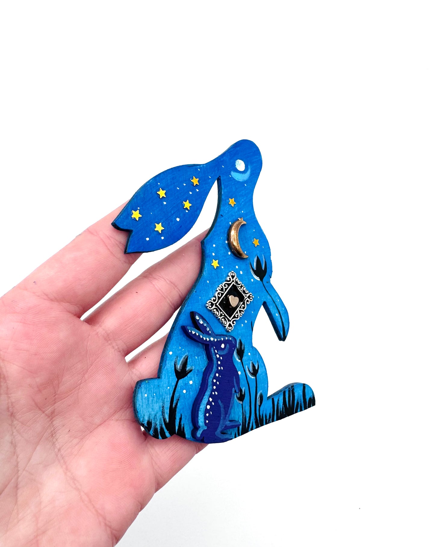 Hand-painted EYCIIR rabbit MAGNET / Kézzel festett EYCIIR nyuszi mágnes