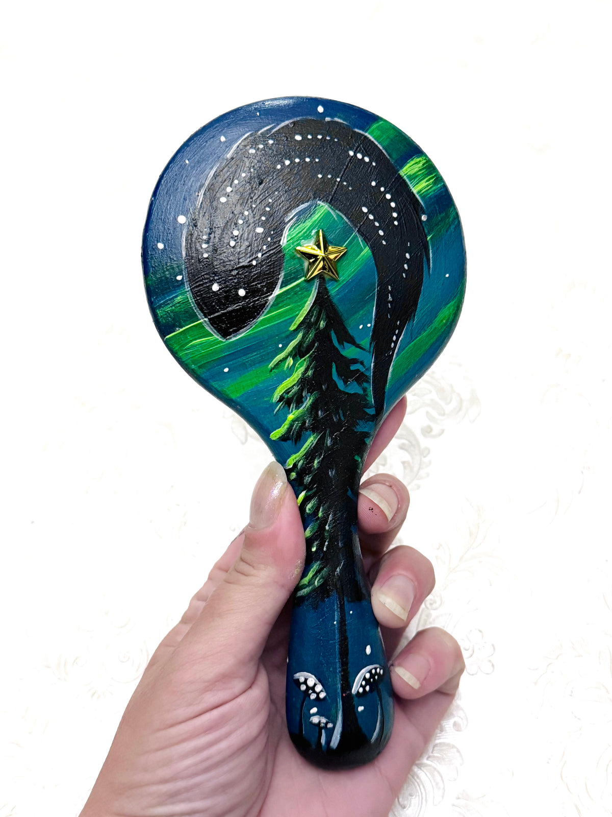 EYCIIR kézzel festett sminktükör / EYCIIR handpainted mirror