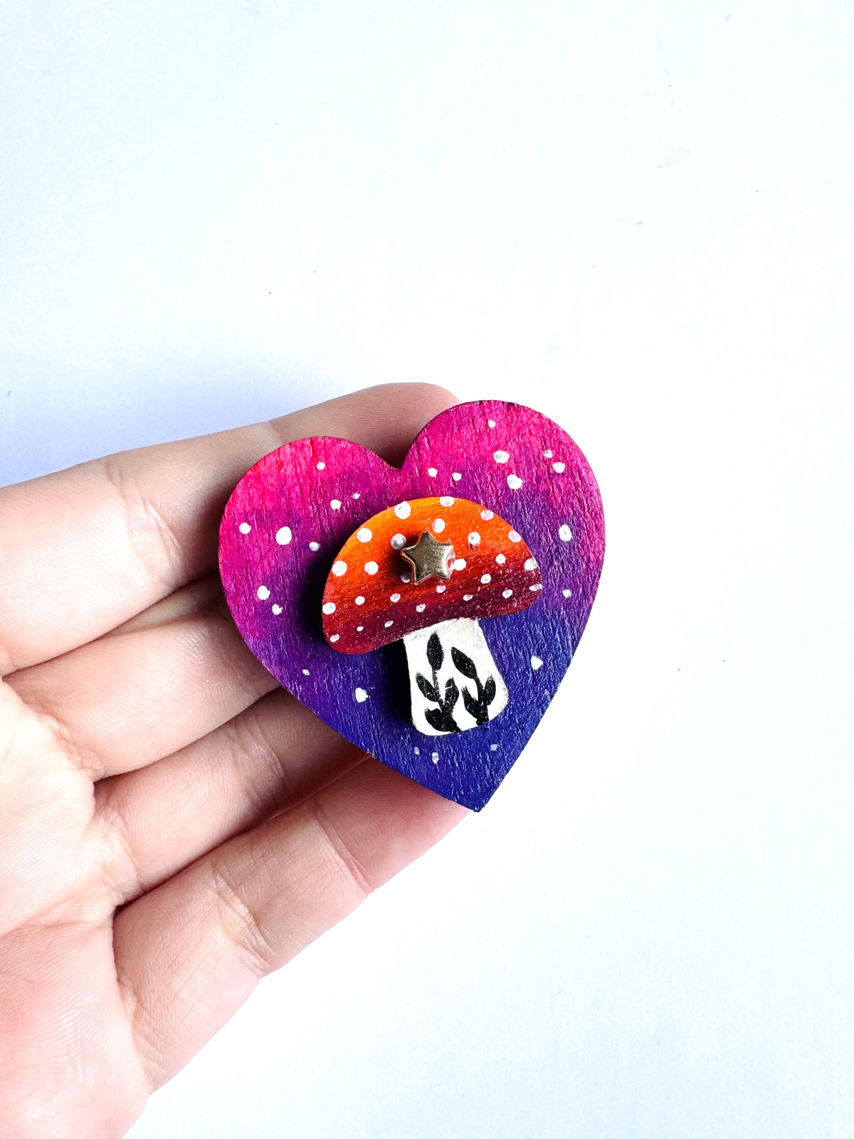 Hand-painted mini wooden MAGNET / Kézzel festett mini fa MÁGNES