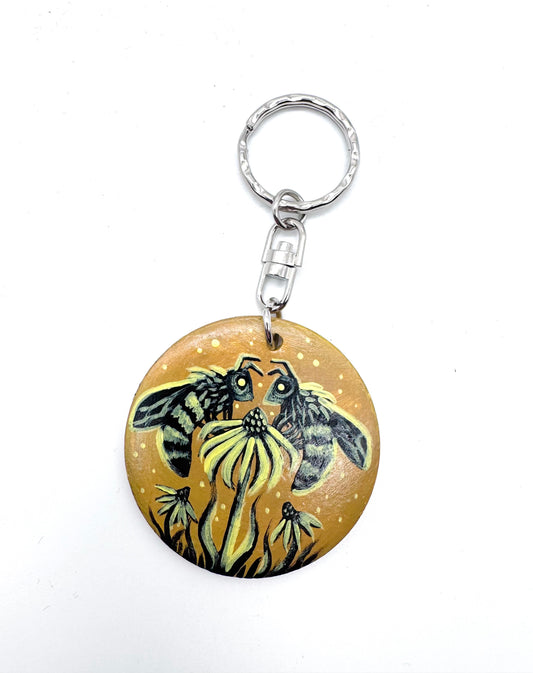 Round wooden keychain (larger size) / Kerek fa kulcstartó (nagyobb méret)