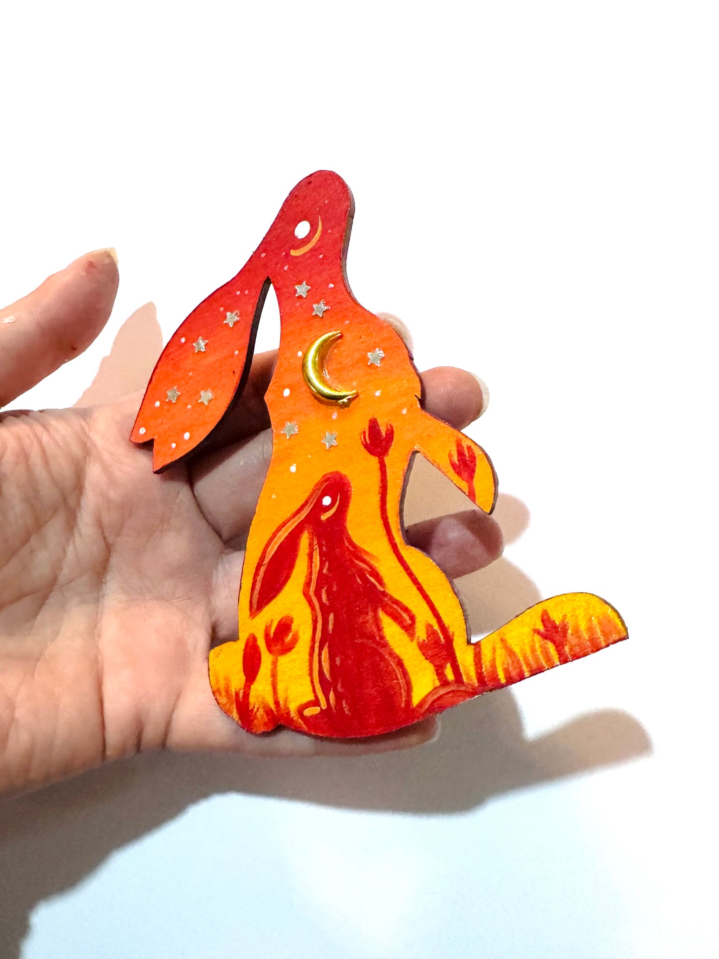 Hand-painted EYCIIR rabbit MAGNET / Kézzel festett EYCIIR nyuszi mágnes