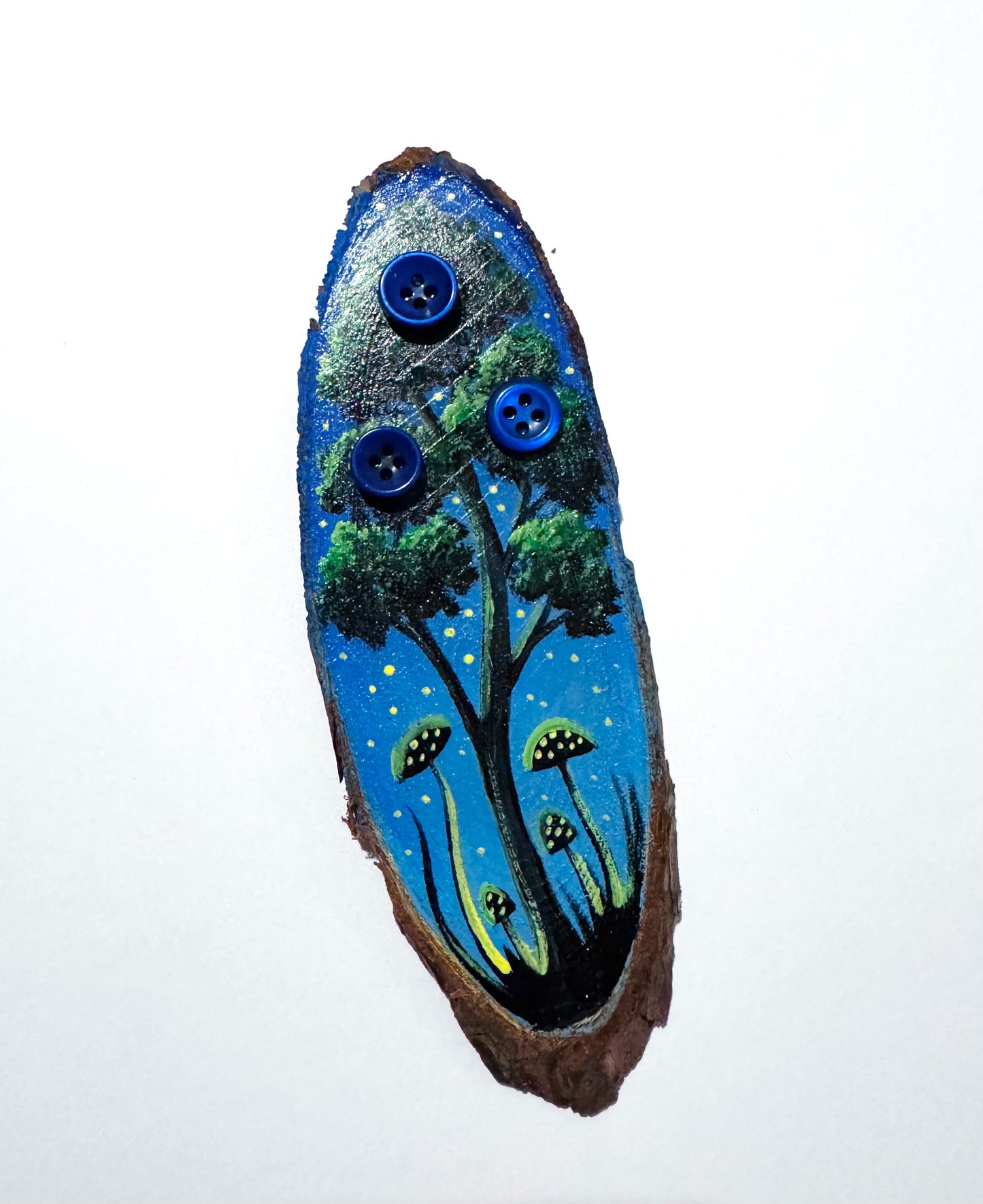 Hand-painted mini wood slice MAGNET / Kézzel festett mini fakorong mágnes