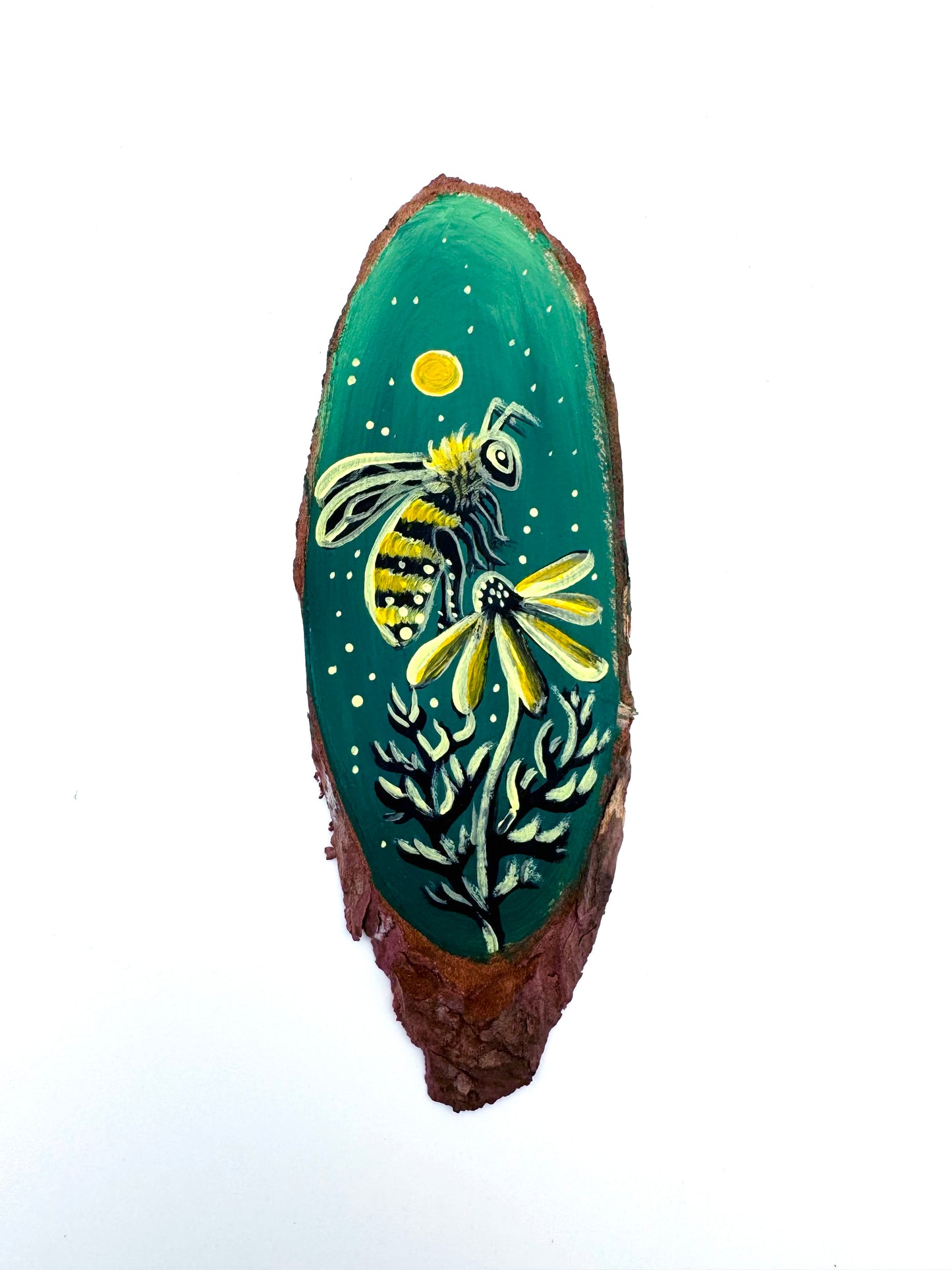 Hand-painted mini wood slice MAGNET / Kézzel festett mini fakorong mágnes