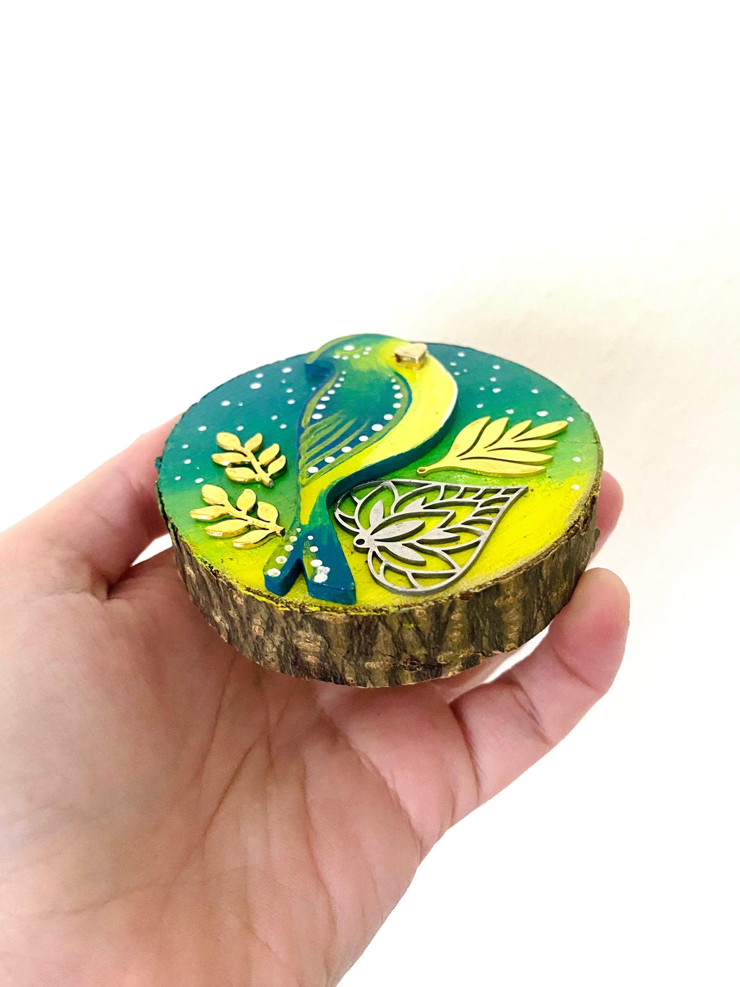 Hand-painted mini wood slice MAGNET / Kézzel festett mini fakorong mágnes