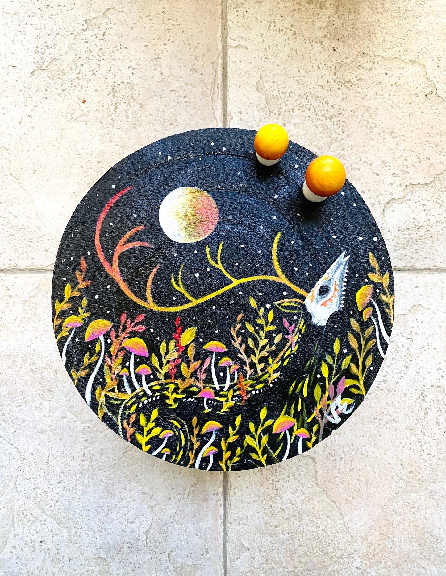 Hand-painted small table/stand / Kézzel festett mini asztalka/állvány