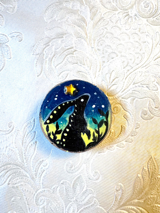 Hand-painted mini wooden MAGNET / Kézzel festett mini fakorong MÁGNES