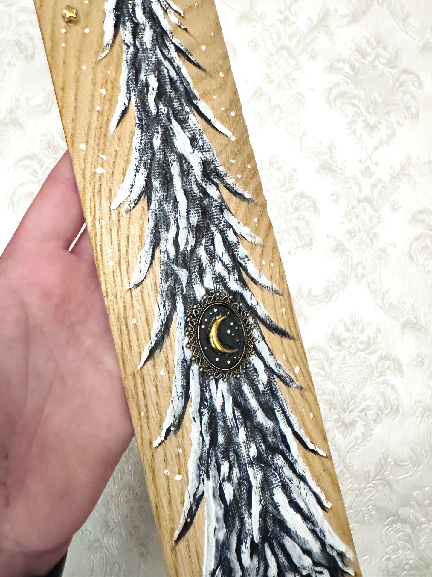 Parkettaléc-festmény NAGYOBB / Painting on wooden parquette strip, LARGER SIZE