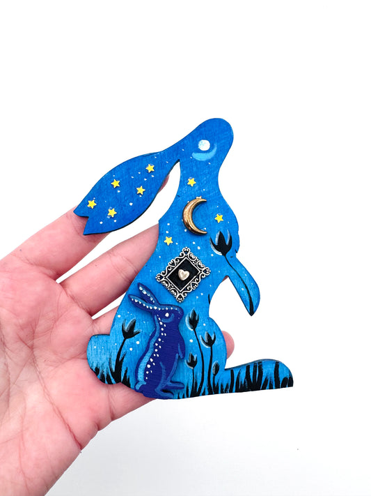 Hand-painted EYCIIR rabbit MAGNET / Kézzel festett EYCIIR nyuszi mágnes