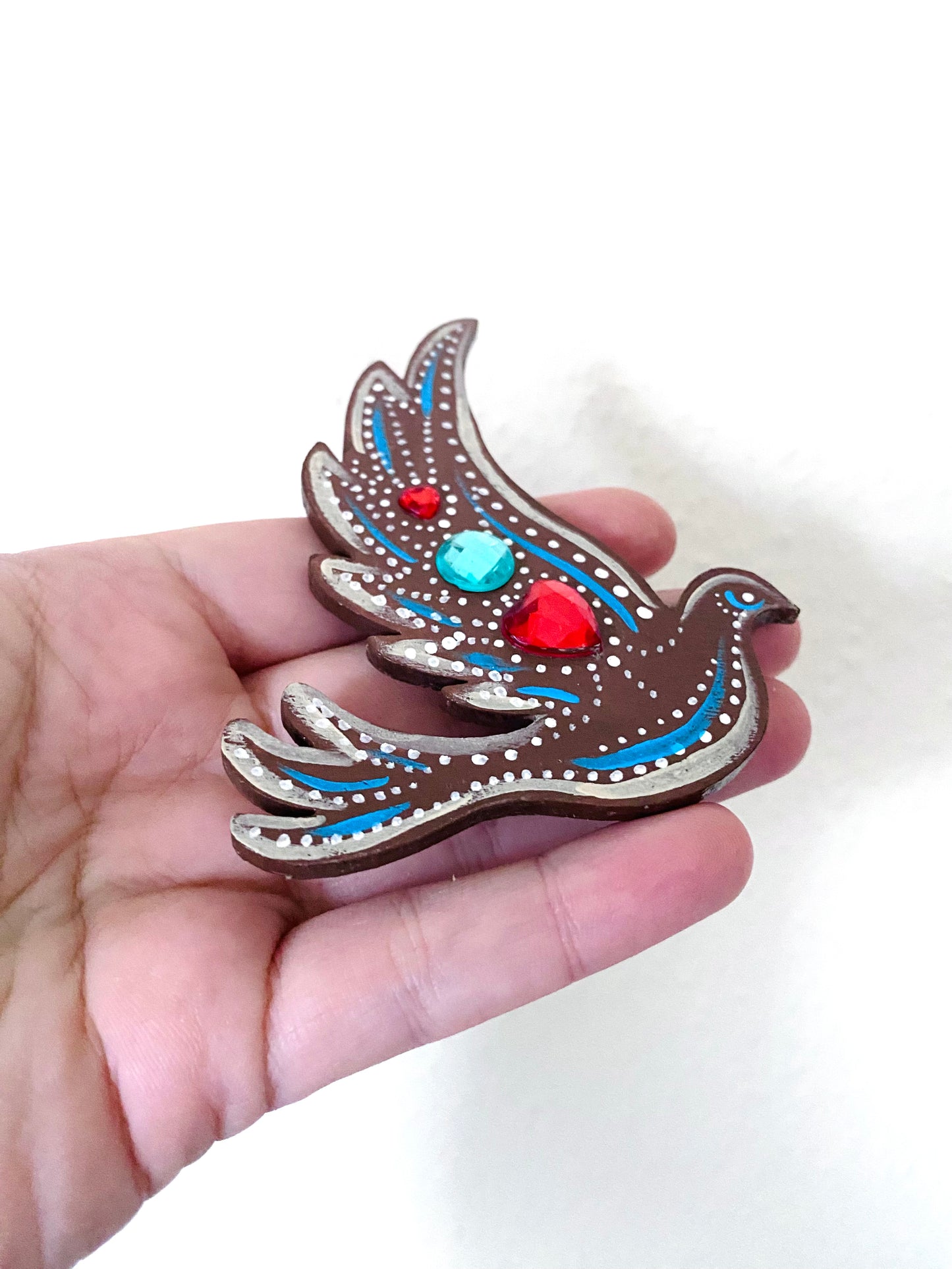 Hand-painted dove magnet / Kézzel festett galamb mágnes