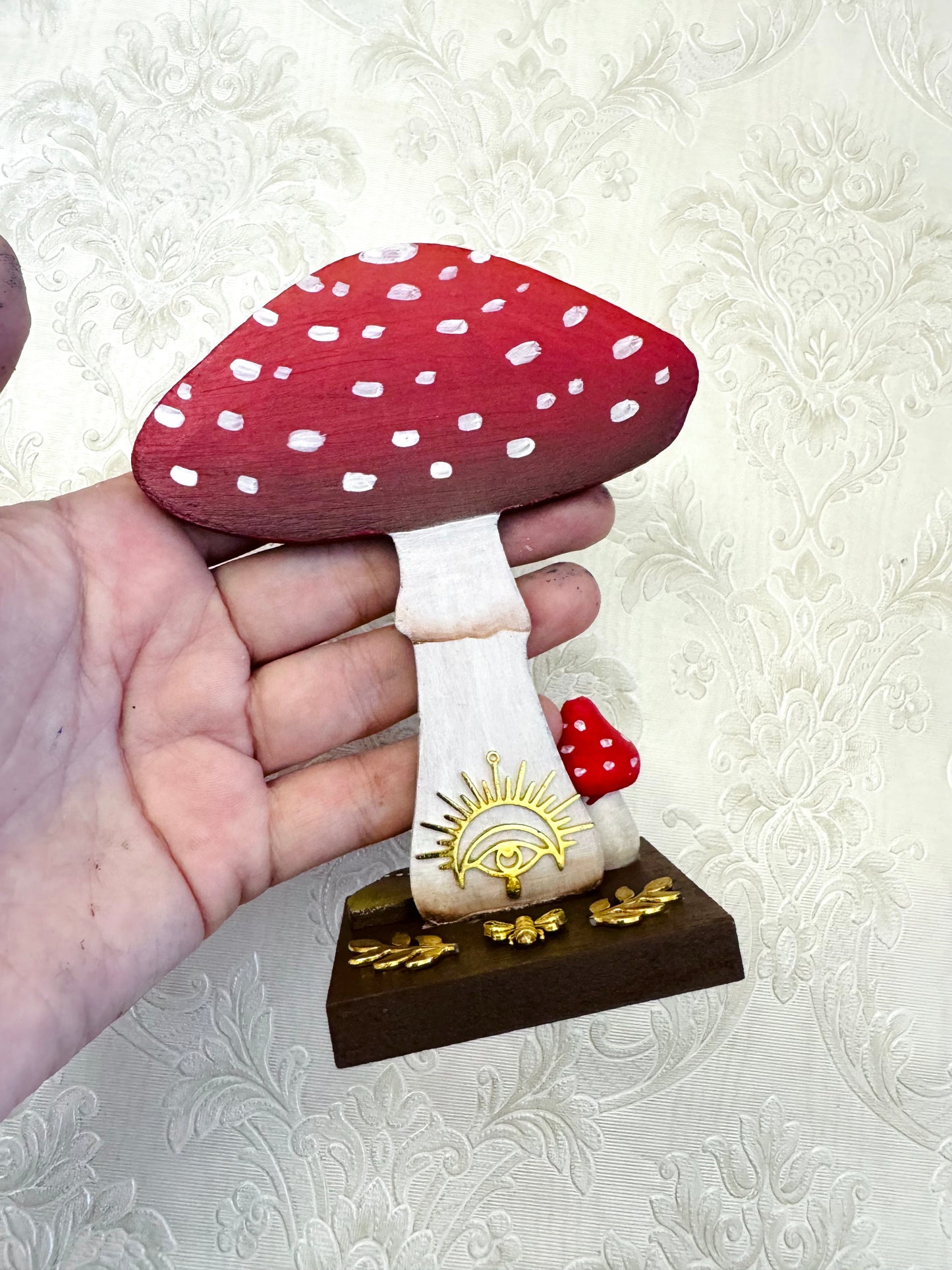 Kézzel festett gomba KISEBB / Hand-painted mushroom SMALLER