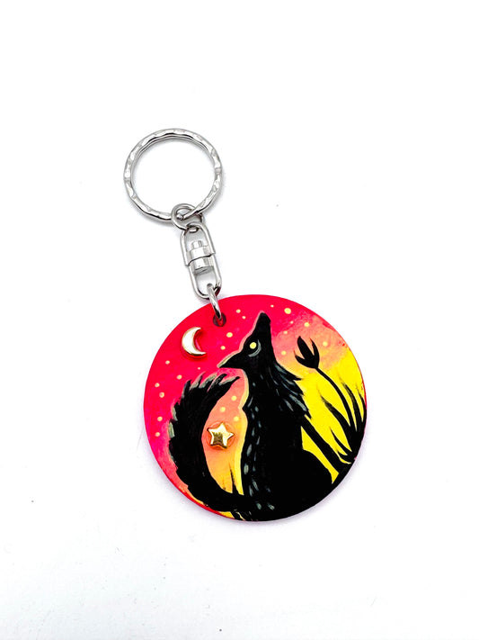 Round wooden keychain (larger size) / Kerek fa kulcstartó (nagyobb méret)
