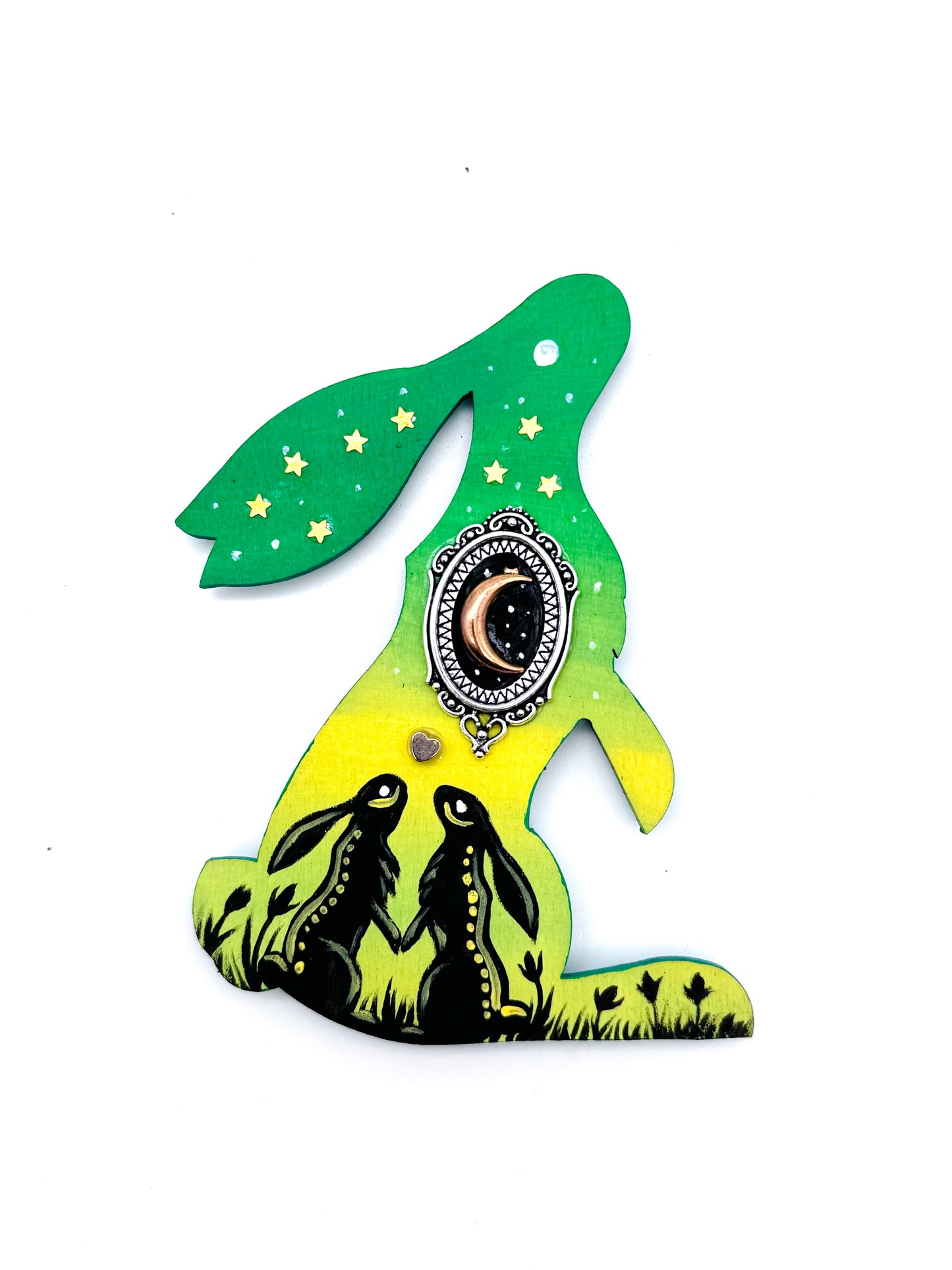 Hand-painted EYCIIR rabbit MAGNET / Kézzel festett EYCIIR nyuszi mágnes