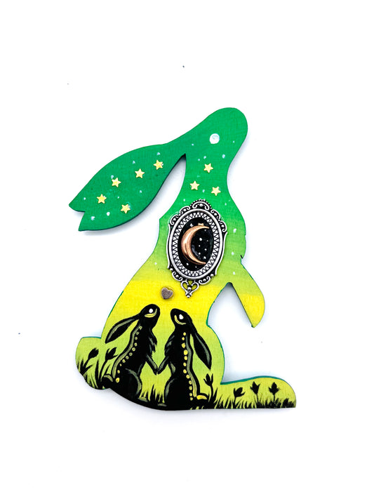 Hand-painted EYCIIR rabbit MAGNET / Kézzel festett EYCIIR nyuszi mágnes