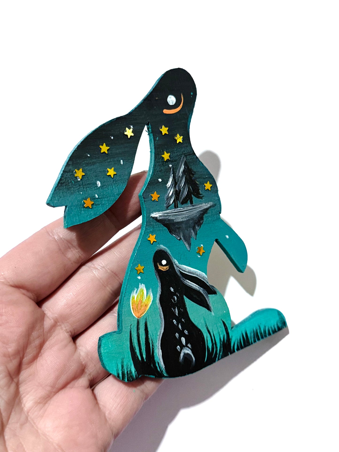 Hand-painted EYCIIR rabbit MAGNET / Kézzel festett EYCIIR nyuszi mágnes