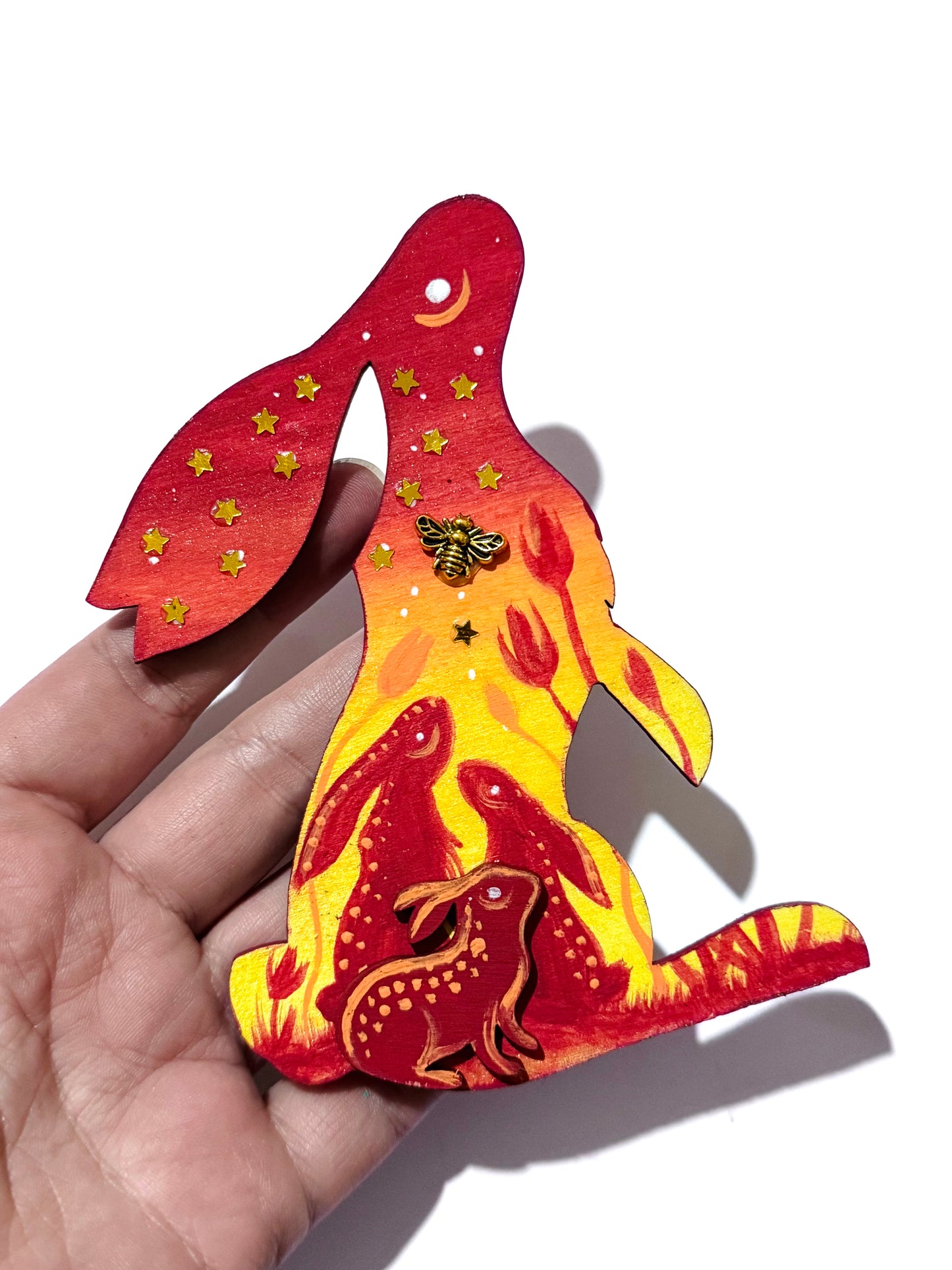 Hand-painted EYCIIR rabbit MAGNET / Kézzel festett EYCIIR nyuszi mágnes